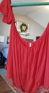 Off the shoulder crop plus size